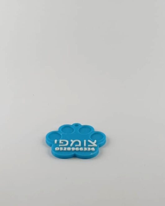 מדליון לכלב בצורת כף רגל